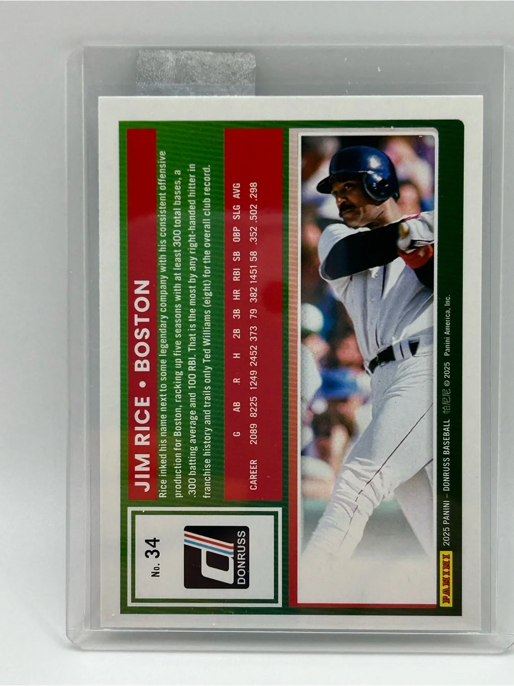Jim Rice Donruss Baseball Card ⚾️ Boston
